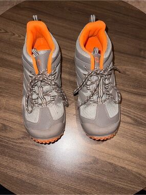 Merrell Chameleon 7 Access Waterproof Hiking Boots Grey Orange Youth 4M / Wm 6.